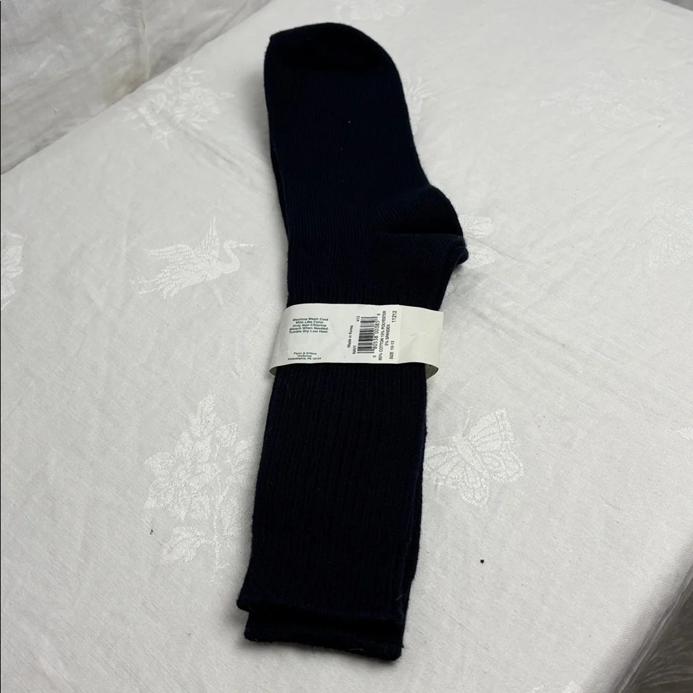 NWT Flynn & O'Hara Navy Uniform Socks Sz. XL 10 - 13